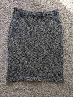 Pendleton Silk Blend Classic Black and White Knit Pencil Skirt Size M Preppy